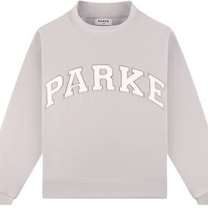 NEW - PARKE Valentine’s Varsity Mockneck, Lavender and White, Size L/XL
